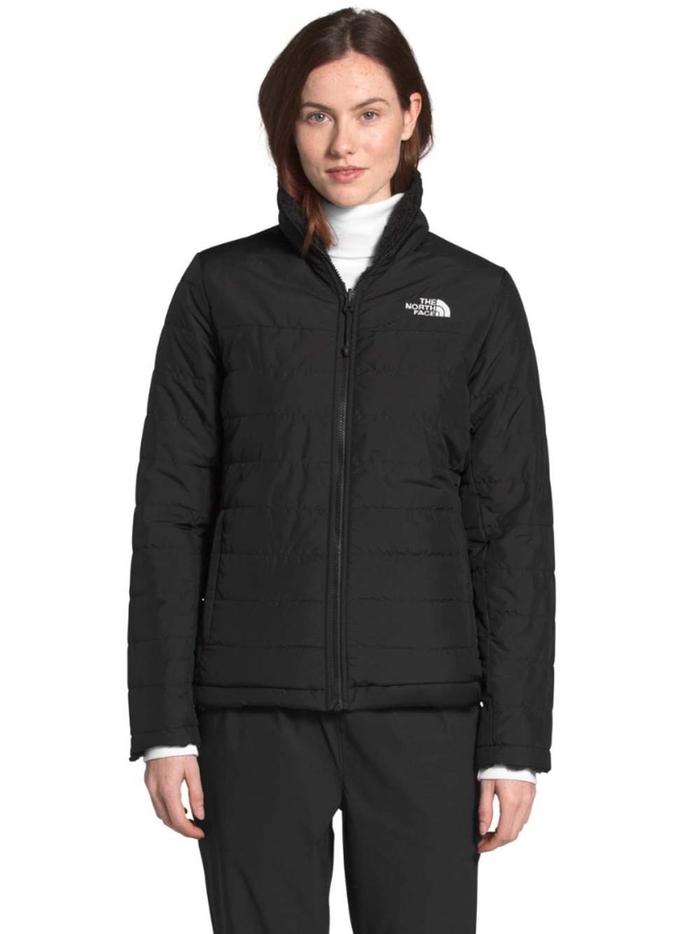 The North Face Mossbud Insulated Reversible Womens Jacket TNF Black Sz XXL